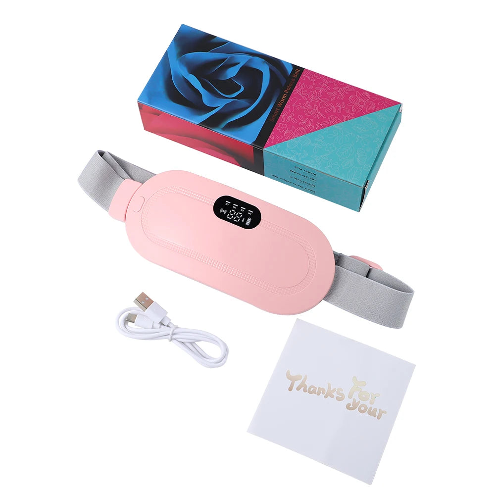Uterine Warm Belt Warm Uterus Instrument Hot Compression Vibration Belt Abdomen Waist Stomach Warming USB Charging