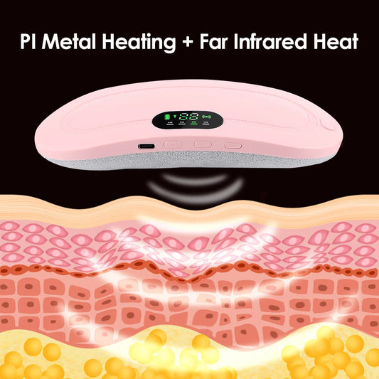 Uterine Warm Belt Warm Uterus Instrument Hot Compression Vibration Belt Abdomen Waist Stomach Warming USB Charging